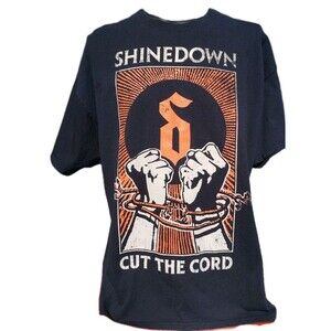 Tour 2015-16 Cut The Cord Shinedown Shirt Size 2XL Post-Grunge Band Gildan Tee
